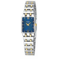 Pulsar Women's Two-Tone Bracelet Watch w/ Rectangular Blue Dial Watch
